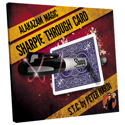 Sharpie Through Card DVD and Gimmick by Alakazam Magic (3510-w7)